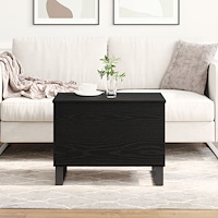 vidaXL Kaffeebord Lyftlock Svart Ek 60x44,5x45 cm Konstruerat trä