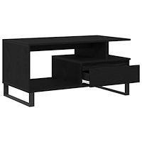 vidaXL Soffbord svart ek 90x49x45 cm konstruerat trä