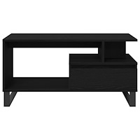 vidaXL Soffbord svart ek 90x49x45 cm konstruerat trä