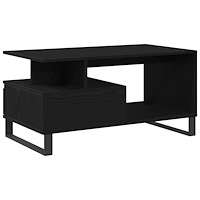 vidaXL Soffbord svart ek 90x49x45 cm konstruerat trä