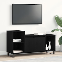 vidaXL TV-bänkset Svart Ek 100 x 35 x 55 cm Konstruerat trä