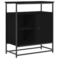 vidaXL Sideboard svart ek 69x35x80 cm konstruerat trä och stål
