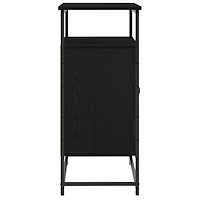 vidaXL Sideboard svart ek 69x35x80 cm konstruerat trä och stål