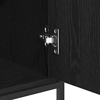 vidaXL Sideboard svart ek 69x35x80 cm konstruerat trä och stål