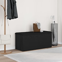 vidaXL Förvaringsbänk svart ek 100x40x45 cm konstruerat trä