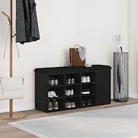vidaXL Förvaringsbänk svart ek 100x30x48 cm konstruerat trä