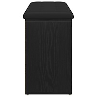 vidaXL Förvaringsbänk svart ek 100x30x48 cm konstruerat trä