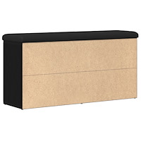vidaXL Förvaringsbänk svart ek 100x30x48 cm konstruerat trä