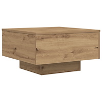 vidaXL Soffbord med LED-lampor artisan ek 55x55x31 cm