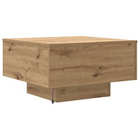 vidaXL Soffbord med LED-lampor artisan ek 55x55x31 cm