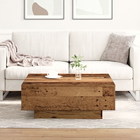 vidaXL Kaffebord Gammalt Trä 80x80x31 cm Konstruerat Trä