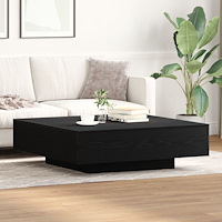 vidaXL Soffbord svart ek 100x100x31 cm konstruerat trä