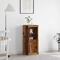 vidaXL Sideboard med LED-lampor återvunnet trä 41x37x100 cm