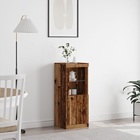 vidaXL Sideboard med LED-lampor återvunnet trä 41x37x100 cm