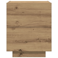 vidaXL Sängbord med LED-lampor artisan ek 45x40x55 cm