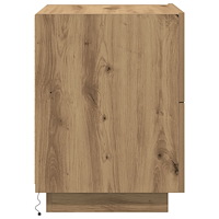 vidaXL Sängbord med LED-lampor artisan ek 45x40x55 cm
