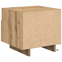 vidaXL Sängbord med LED-lampor 2 st artisan ek 40x39x37 cm