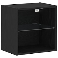 vidaXL Svävande hylla 2 st svart ek 40x28,5x40 cm konstruerat trä