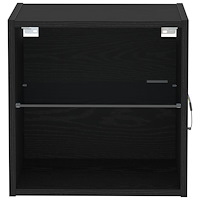 vidaXL Svävande hylla 2 st svart ek 40x28,5x40 cm konstruerat trä