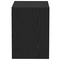 vidaXL Svävande hylla 2 st svart ek 40x28,5x40 cm konstruerat trä