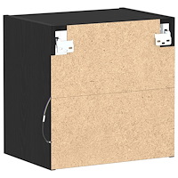 vidaXL Svävande hylla 2 st svart ek 40x28,5x40 cm konstruerat trä