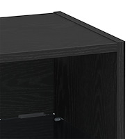 vidaXL Svävande hylla 2 st svart ek 40x28,5x40 cm konstruerat trä