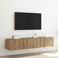 vidaXL TV Vägskåp med LED-lampor 2 st Artisan Ek 80x35x31 cm