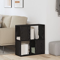 vidaXL Hylla Svart Ek 60x24x63 cm Trä