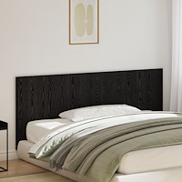 vidaXL Sänggavel svart ek 200x1,5x80 cm konstruerat trä
