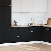 vidaXL Svart Ek Lådans Botten Skåp - 60x46x81.5 cm Tillverkat av Konstruerat Trä
