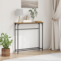 vidaXL Konsolbord återvunnet trä 75x19,5x75cm konstruerat trä och stål
