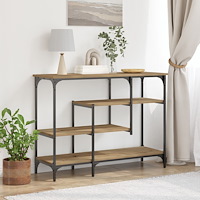 vidaXL Konsolbord artisan ek 100x35x75 cm konstruerat trä och stål
