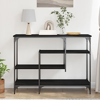 vidaXL Konsolbord svart ek 100x35x75 cm konstruerat trä och stål