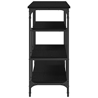 vidaXL Konsolbord svart ek 100x35x75 cm konstruerat trä och stål