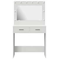 vidaXL Sminkbord med LED-lampor vit 78.5 x 41 x 135 cm