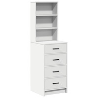 vidaXL Högskåp vit 40x41x135 cm konstruerat trä
