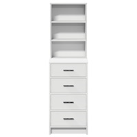 vidaXL Högskåp vit 40x41x135 cm konstruerat trä