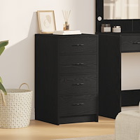 vidaXL Sideboard svart ek 40x41x75 cm konstruerat trä
