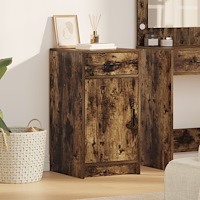 vidaXL Sideboard rökt ek 40x41x75 cm kosntruerat trä