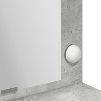 vidaXL Sminkbord med LED-lampor betonggrå 100x41x135 cm