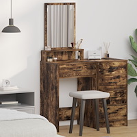 vidaXL Sminkbord med lådor rökt ek 50x41x140 cm