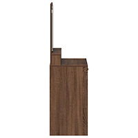 vidaXL Sminkbord med lådor brun ek 50x41x140 cm