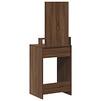 vidaXL Sminkbord med lådor brun ek 50x41x140 cm