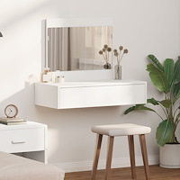 vidaXL Väggmonterat sminkbord vit 83x40x70 cm