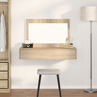 vidaXL Väggmonterat sminkbord sonoma-ek 100x40x70 cm