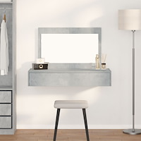 vidaXL Väggmonterat sminkbord betonggrå 100x40x70 cm