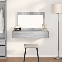 vidaXL Väggmonterat sminkbord grå sonoma 100x40x70 cm