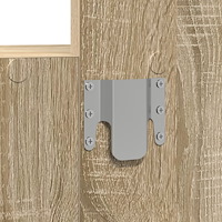 vidaXL Väggmonterat sminkbord med LED-lampor sonoma-ek