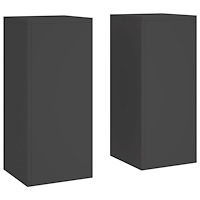 vidaXL Planteringslåda för utomhusbruk 2 st svart 24x24x55 cm stål