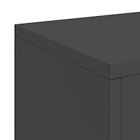 vidaXL Planteringslåda för utomhusbruk 2 st svart 24x24x55 cm stål